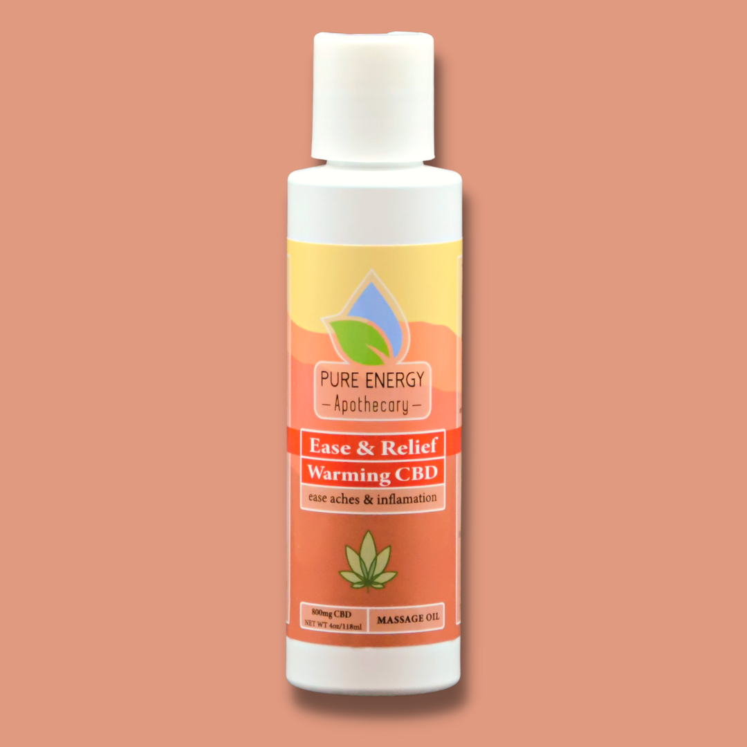 WARMING ACHES AWAY PLUS CBD 200mg MASSAGE OIL | Pure Energy Apothecary